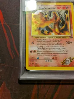 2000 POKEMON GYM CHALLENGE #2/132 BLAINE'S CHARIZARD HOLO PSA 1 - Image 4