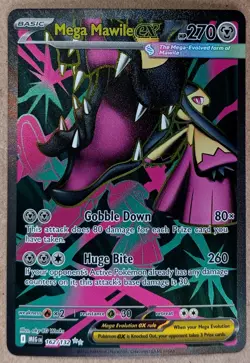 Pokemon Mega Mawile EX - Ultra Rare ME01: Mega Evolution 162/132 PACK FRESH MINT - Image 3
