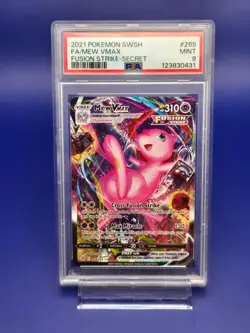 Mew VMAX Fusion Strike Secret [2021] SW/SH #269 PSA 9 Mint Full Art Rare - Image 1