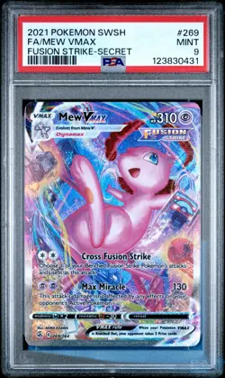 Mew VMAX Fusion Strike Secret [2021] SW/SH #269 PSA 9 Mint Full Art Rare - Image 2