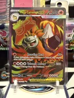 Mega Camerupt ex 156/132 Ultra Rare Mega Evolution Pokemon TCG TZ - Image 1