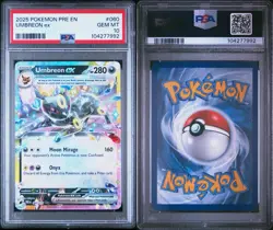 2025 POKEMON PRE EN-PRISMATIC EVOLUTIONS #060 UMBREON EX PSA 10 - Image 1