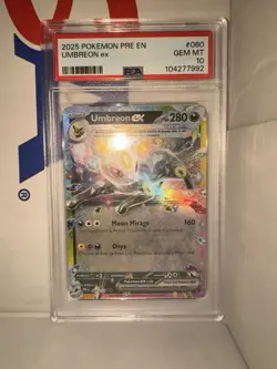 2025 POKEMON PRE EN-PRISMATIC EVOLUTIONS #060 UMBREON EX PSA 10 - Image 2