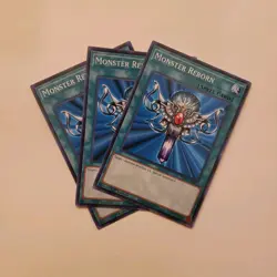 Monster Reborn Playset Lot Of 3 1st Edition Yugioh Card TCG Game Trading - Image 1
