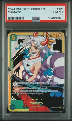 2024 One Piece OP01-121 (Reprint) Premium Booster Yamato ENGLISH PSA 10 - Image 1