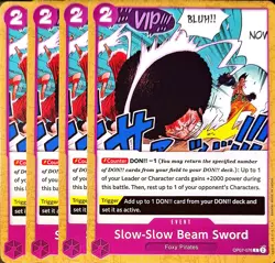 One Piece TCG - 4er Playset - OP07-076 Slow-Slow Beam Sword C/EN/NM - Image 1