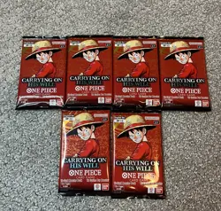 One Piece Tcg OP-13 Booster Pack Lot Of 6 All Brand New DIRECT FROM BANDAI READ! - Image 1