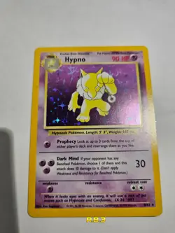 Pokemon TCG | Hypno 8/62 Fossil Unlimited Holo | Vintage Rare WOTC 1999 MP - Image 5