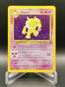 Hypno 8/62 Fossil Set Unlimited (1999) Holo Rare Vintage WOTC Pokemon TCG - Image 1
