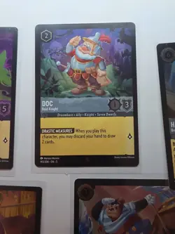 Disney Lorcana TCG 5 Card Foil Lot Hercules, Pete, Doc, Madrigal - Image 1