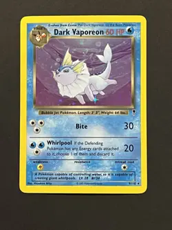 Pokemon TCG Card English Legendary Collection Dark Vaporeon 9/110 Rare Holo LP - Image 1