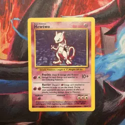 Pokemon TCG Base Set Mewtwo Card #010/102 MP Condition - Image 1