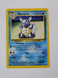Pokemon Card Wartortle 042/102 Base Set Regular US - Image 1