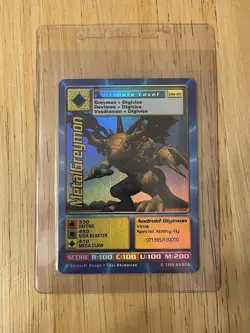 Digimon MetalGreymon DW-01 Rare Holo Card PlayStation Promo Bandai 1999 - Image 1