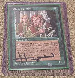 MTG Justin Hampton Ice Age artist proof Fyndhorn Elves French rare art signed AP - Image 1