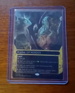 MTG English Plaza of Heroes (0123) (Borderless) (Galaxy Foil) NM Foil - Image 1
