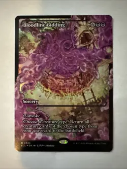 Bloodline Bidding (Showcase Foil) Lorwyn Eclipsed Foil Full Art Borderless 385 - Image 1