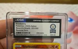 1/1 Guinness World Record 2020 Pokemon Scorbunny Sword N Shield R Holo Italian - Image 4