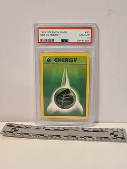 1999 POKEMON GAME GRASS ENERGY #99 PSA 10 GEM MINT - Image 1