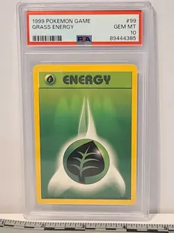 1999 POKEMON GAME GRASS ENERGY #99 PSA 10 GEM MINT - Image 2