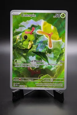 Caterpie 172/165 • Illustration Rare • Mew EN • Leafy Forest Art • Pokemon TCG - Image 1