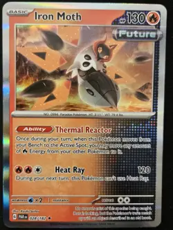 Iron Moth 028/182 S&V Paradox Rift Holo Rare Future Pokemon Trading CG 2023 NM - Image 1