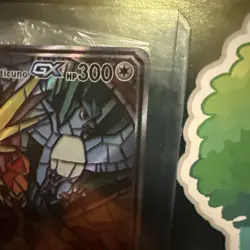 Pokemon Moltres & Zapdos & Articuno GX TAG TEAM Full Art SM210 Holo Card wrapper - Image 4