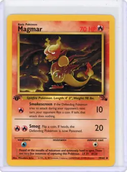 Magmar 1st Edition Fossil Uncommon 39/62 1999 Pokemon - Image 1
