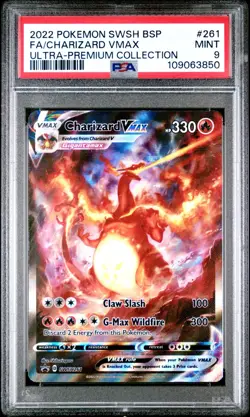2022 POKEMON SWSH ULTRA-PREMIUM COLLECTION FULL ART/CHARIZARD VMAX PSA 9 - Image 1