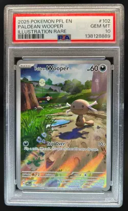 2025 Pokemon Paldean Wooper FA Illustration Rare #102/094 PSA 10 - Image 1