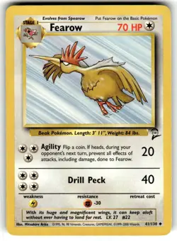 Pokemon TCG Fearow Base Set 2 41/130 Regular Unlimited Uncommon NM - Image 1