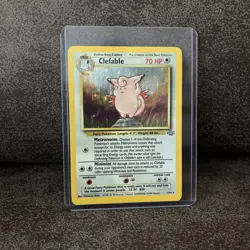 Pokemon TCG Clefable 1/64 Base Set Unlimited Holo Rare - Image 1