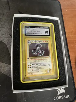 Pokemon Lt. Surge's Magneton Gym Heroes 1st Edition Holo Rare #8 CGC 10 Gem Mint - Image 1