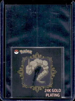 2023 Pokemon Candy Stickers Korean Onix 24K Gold Plating Striking NNO - Image 1