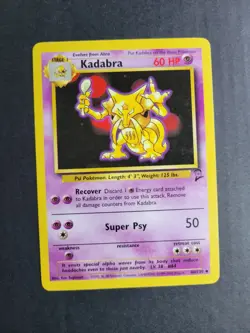 Kadabra 46/130 Pokemon TCG Base Set 2 Regular Uncommon LP - Image 2