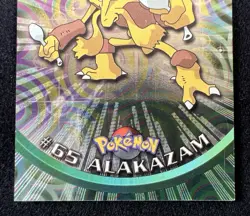 1999 Pokemon Topps Foil Alakazam #65 - LP - Image 4