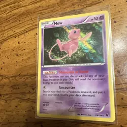Mew 29/124 X&Y Fates Collide Reverse Holo Rare English 2016 Pokemon TCG NM - Image 3