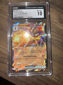 Pokemon TCG Armarouge Illustration Rare 027/182 Paradox Rift 2023 CGC 10 Gem MT - Image 1