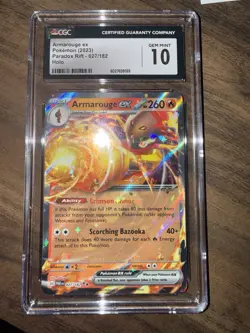 Pokemon TCG Armarouge Illustration Rare 027/182 Paradox Rift 2023 CGC 10 Gem MT - Image 3