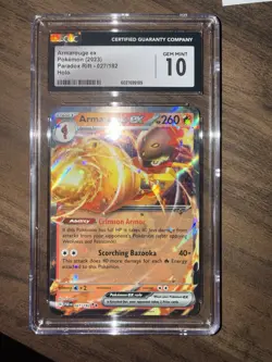 Pokemon TCG Armarouge Illustration Rare 027/182 Paradox Rift 2023 CGC 10 Gem MT - Image 4