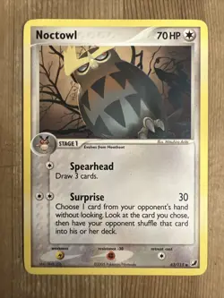 Pokemon TCG Noctowl EX Unseen Forces 43/115 Regular Uncommon MP - Image 1