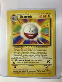 Pokemon - Electrode 21/102 - Base Set - Vintage WOTC 1999 - RARE - LP - Image 1