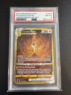 Pokemon TCG Arceus VSTAR Crown Zenith GG70/GG70 Secret Rare PSA 8 - Image 1