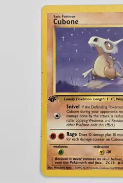 Cubone 1st Edition 1999 Pokemon Jungle #50/64 Common WOTC MP - Image 3
