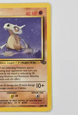 Cubone 1st Edition 1999 Pokemon Jungle #50/64 Common WOTC MP - Image 4