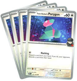 x4 Team Rocket's Porygon - 153/182 - Destined Rivals - NM/M - Pokemon English - Image 1