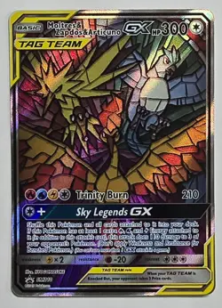 Pokemon TCG Moltres & Zapdos & Articuno GX SM210 *SEE IMAGE Small Crease on Back - Image 1