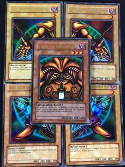 Yugioh Exodia Full Set LOB-121-124 Ultra Rare Original (MP) - Image 1