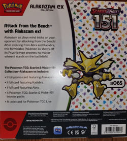 Pokemon TCG Scarlet & Violet 151 Alakazam Ex Collection BRAND NEW SEALED Pokemon - Image 2
