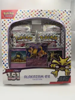 Pokemon TCG Scarlet and Violet - 151 Alakazam ex Collection Box - 4 Packs 820650855269 - Image 1